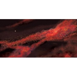Crimson Gas Giant Space Mat (72" x 36")