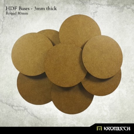HDF 3mm Bases, Round 80mm