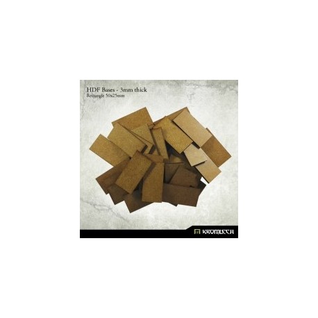 HDF 3mm Bases, Rectangle 50x25mm