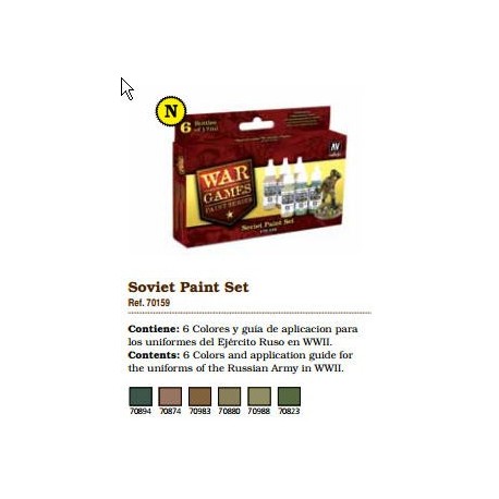 WWII WARGAMES SET: SOVIET 6X17ML