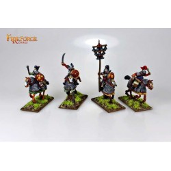 Mongol Heavy Cavalry Command (4 mounted resin figures)