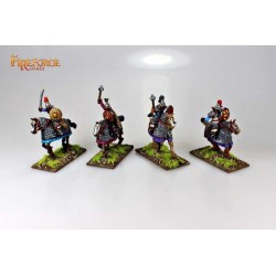 Mongol Heavy Cavalry Mixed Weapons (4 mounted resin figures)