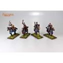Mongol Heavy Cavalry Mixed Weapons (4 mounted resin figures)
