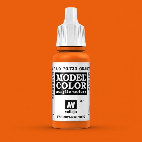 207:MODELCOLOR 733-17ML. NARANJA FLUORESCENTE