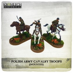 POLISH ARMY CAVALRY TROOP ON HORSES (3)