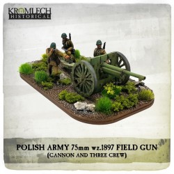POLISH ARMY 1897 SCHNEIDER 75MM FIELD GUN WITH CREW