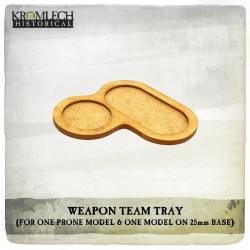 WEAPON TEAM TRAY X5 (PRONE MODEL AND 25MM ROUND BASE)