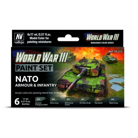 WWIII Paint Set British Armour & Infantry