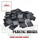10 bases cuadradas de 25mm sin ranura