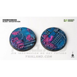 Alien Infestation Bases Round 50mm (x3)