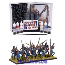 Caja de Pintura No Muertos  (6 pinturas + pincel + 10 miniaturas)