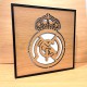 Real Madrid logo with Black Aluminum Frame
