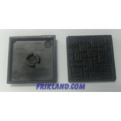 10 bases cuadradas adoquines de 25mm con anclaje para imán