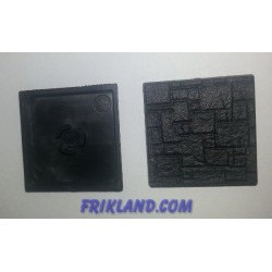 10 bases cuadradas adoquines de 20mm con anclaje para imán