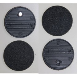 5 bases redondas texturizadas 40mm con anclaje para imán