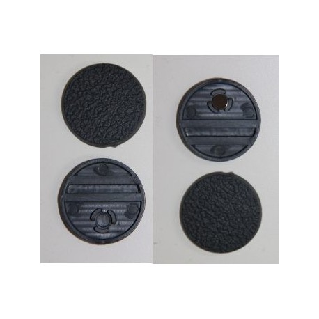 10 bases redondas texturizadas 25mm con anclaje para imán