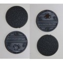 10 bases redondas texturizadas 25mm con anclaje para imán