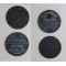 10 bases redondas texturizadas 25mm con anclaje para imán
