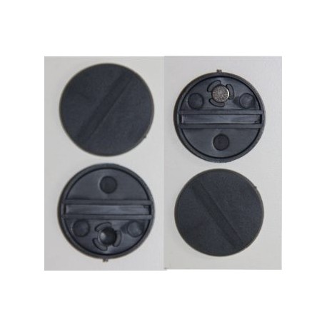10 bases redondas 25mm con anclaje para imán