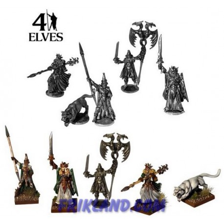 Corte del Rey Élfica (5 miniaturas de metal)