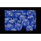 Frosted Blue/white 12mm d6 (36 Dice)
