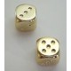 Gold-plated 16mm D6 w/pips 2x