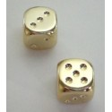 Pair of Gold-plated 16mm D6 w/pips