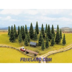 50 Abetos rojos artificiales/Model Spruce Trees (50) 4-10cm high