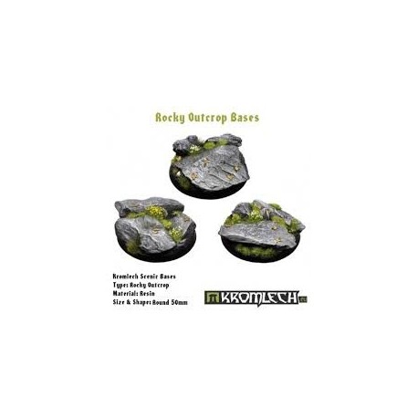 ROCKY OUTCROP BASES, ROUND 50MM